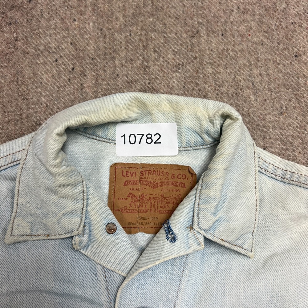 Vintage Levi's 75405 Denim Jacket Mens Large Blue 1990s US Air Force - Picture 13 of 13